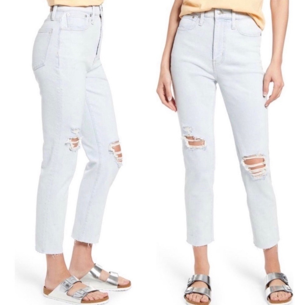 Madewell The Petite Momjean in Harman Wash Raw-Hem Edition